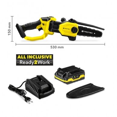 Cordless chainsaw Trotec PCHS 10-20V 3