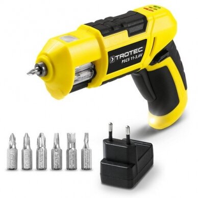 Cordless screwdriver-drill Trotec PSCS 11-3.6V and set of bits with screwdriver Trotec 9in1 7