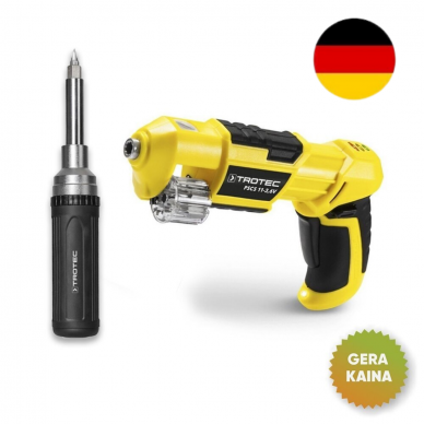 Cordless screwdriver-drill Trotec PSCS 11-3.6V and set of bits with screwdriver Trotec 9in1