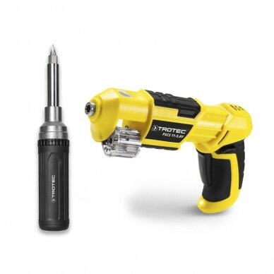 Cordless screwdriver-drill Trotec PSCS 11-3.6V and set of bits with screwdriver Trotec 9in1 2