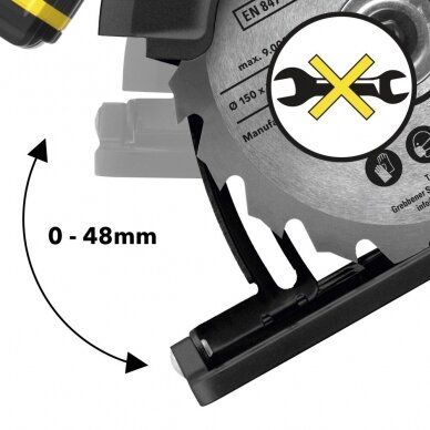 Cordless manual circular saw Trotec PCSS 10-20 V 11