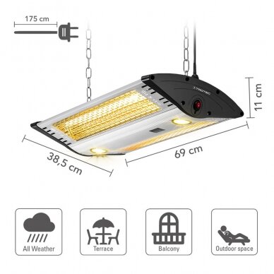 Halogen infrared heater Trotec IR 2000 C 2