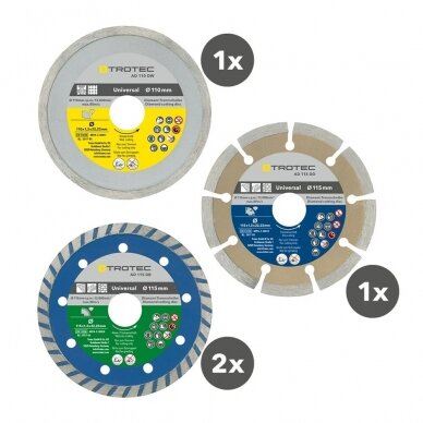 Set of diamond cutting discs Trotec 2