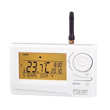 Elektroninis programuojamas termostatas (termoreguliatorius) su GSM moduliu PT32 GST