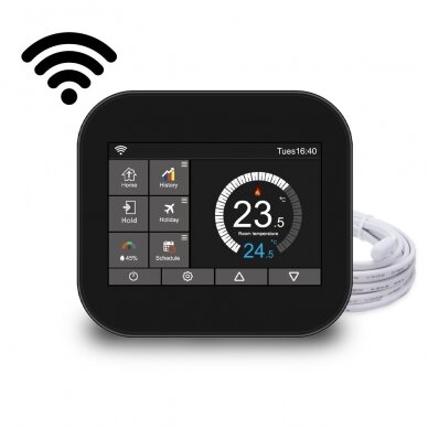 Elektroninis WI-FI termostatas (termoreguliatorius) Feelspot WTH07.36 black, Tuya 1