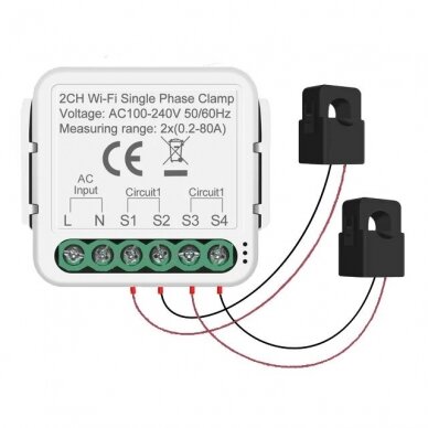 Energijos matavimo modulis Feelspot FS-PMM02W WiFi, Tuya 1