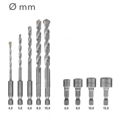 Set of drill bits and twist bits Trotec 6