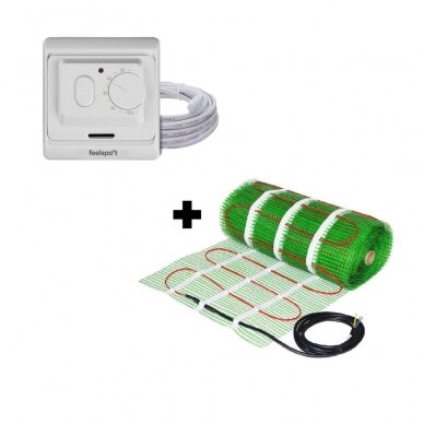 Underfloor heating grid Wellmo MAT + non-programmable thermostat Feelspot WTH71.36