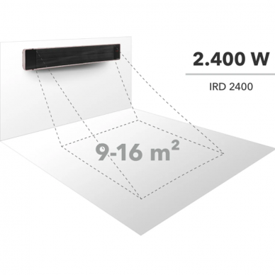 Infraraudonųjų spindulių šildytuvas Trotec IRD 2400 3