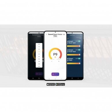 Halogeninis infraraudonųjų spindulių lauko šildytuvas Sunred Dark Smart WiFi (prekė su trūkumais) 8
