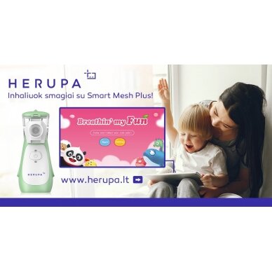 Inhaler Herupa Smart Mesh Plus and App game for inhaling 1