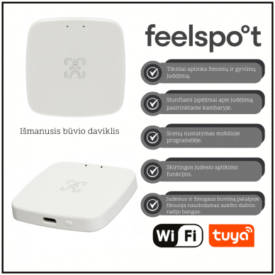 Išmanusis būvio daviklis Feelspot FS-HP01W WiFi, Tuya