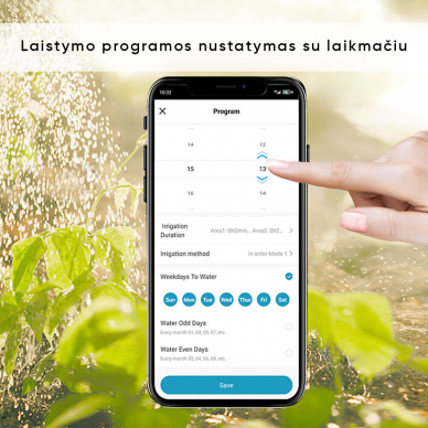 Laistymo purkštukų valdiklis Feelspot FS-SC01W WiFi, Tuya 8