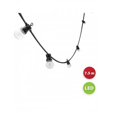 LED lempučių girlianda  PS048,  7.5 m