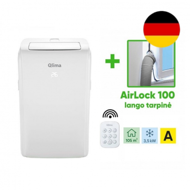 Air conditioner Qlima P 534 and window gasket Trotec AirLock 100 with Wi-Fi