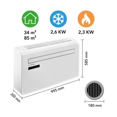 Oro kondicionierius monoblokas (be išorinio bloko) su Wi-Fi Trotec PAC-W 2650 SH 5