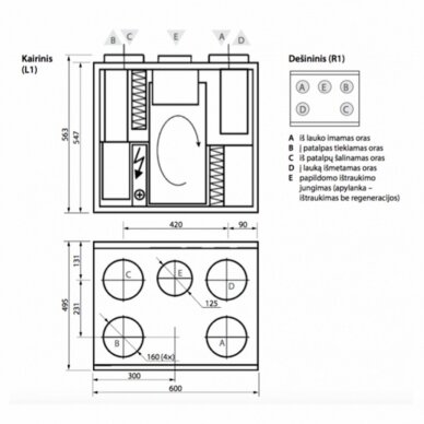 Rekuperatorius Domekt R 400 V 2