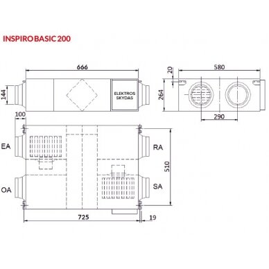 Rekuperatorius Reventon Inspiro Basic 200 1