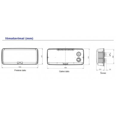 Sieninis mini rekuperatorius Aerauliqa QR100M ABS 1