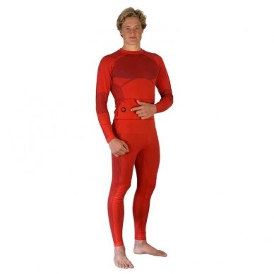 Glovii GXR heated thermal underwear set with battery, red