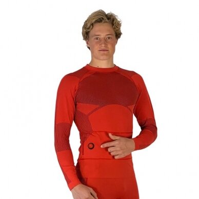 Glovii GXR heated thermal underwear set with battery, red 2