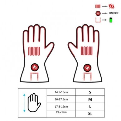 Šildančios slidinėjimo pirštinės Glovii GS9 10