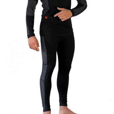 Glovii GXB Heated Thermal Underwear Set with Battery, Black 2