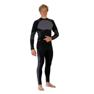 Glovii GXB Heated Thermal Underwear Set with Battery, Black