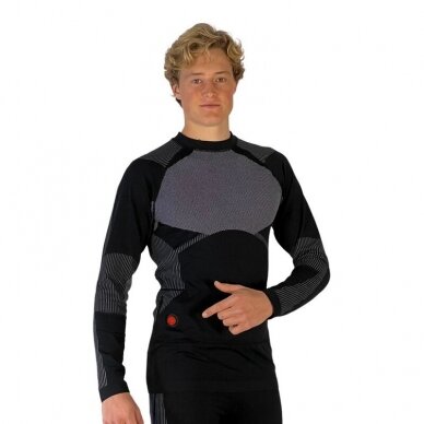 Glovii GXB Heated Thermal Underwear Set with Battery, Black 1