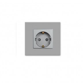 Single socket with glass frame Feelspot, gray