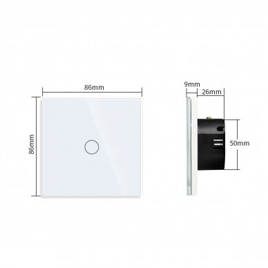 Unipolar sensor switch Feelspot, white 500W 4