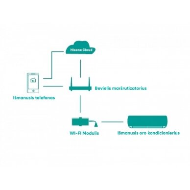 Wi-fi modulis, tinkantis Hisense Mini Apple pie kondicionieriams 1