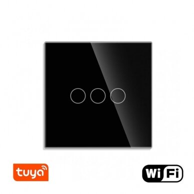 WiFi tripolis sensorinis jungiklis Feelspot, juodas 600W